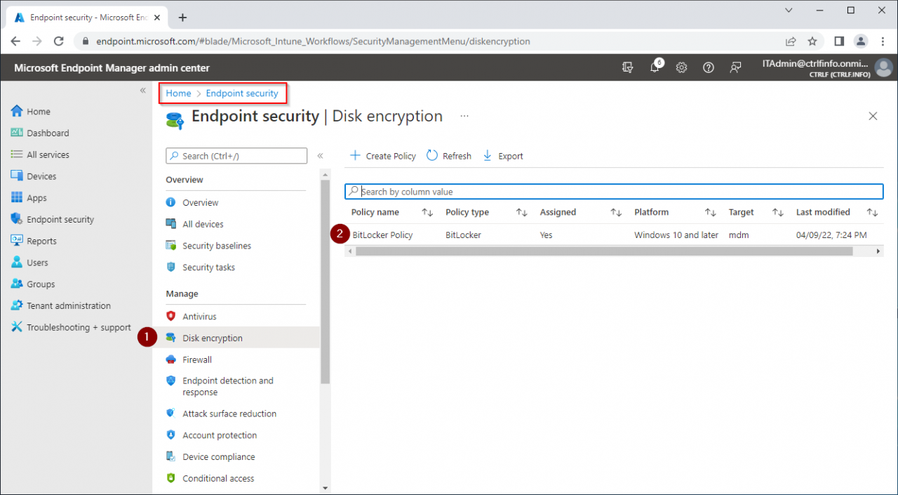 Silently enable BitLocker using a Disk Encryption Policy with Microsoft